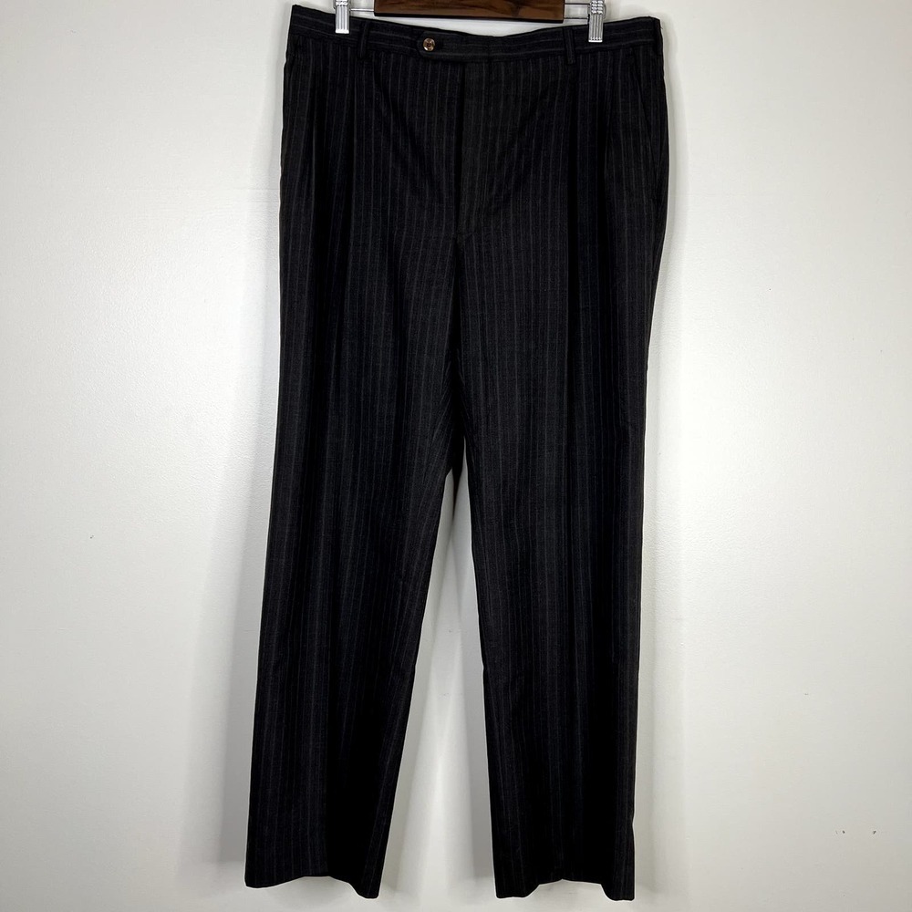 Christian Dior‎ Men's Zip Fly Striped Dress Pants